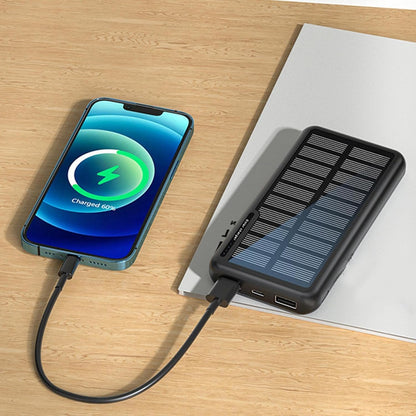 Ungtyb Solar Powers Bank, Portable Battery Charger, Compact Travel Accessory 10000mah Capacity Fast Charging for Camping, Hiking, Festivals, Flights, 5.59x2.72x0.67 Inches