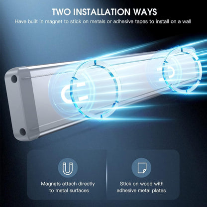 10inch Under Cabinet Lighting, 2 Pack Rechargeable Motion Sensor Light Indoor, 5 Levels Dimmable Magnetic Closet Lights, Wireless Under Counter Lights for Kitchen, Stairs