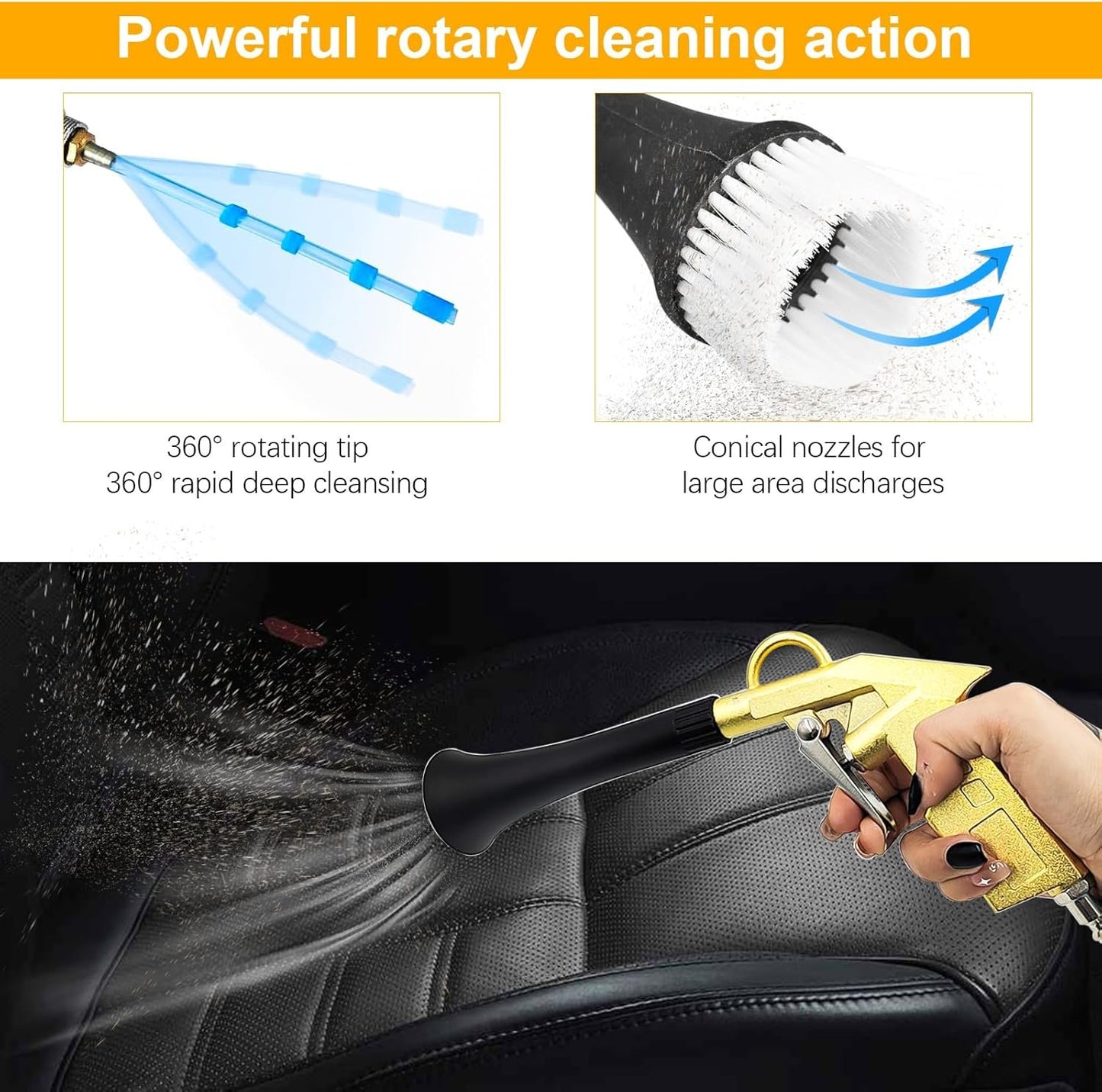 Air Compressor for Car Detailing Tornado Detailing Tool, High Pressure Air Gun Dry Cleaning Tool Kit, Air Gun, Car Clean Gun, Cleaning Gun, for Car Dry Cleaning