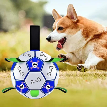 Ghjkldha Dog Herding Toys, Dog Training Toy Soccer Ball 5.91x5.91 inches, Tug of War Entertainment, Durable Interactive Play, Small Medium Large Sizes, Ideal for Garden, Park, Beach