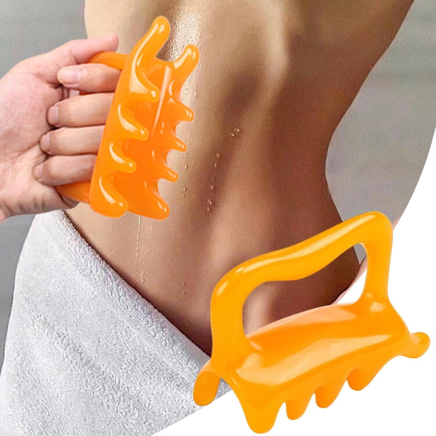 Qkbuza Large Fascia Massage Tool, Fascia Massage Tool, Resin Cellulite Reducer, 8-Point Manual Massage Release Tool For Body Tension Relief