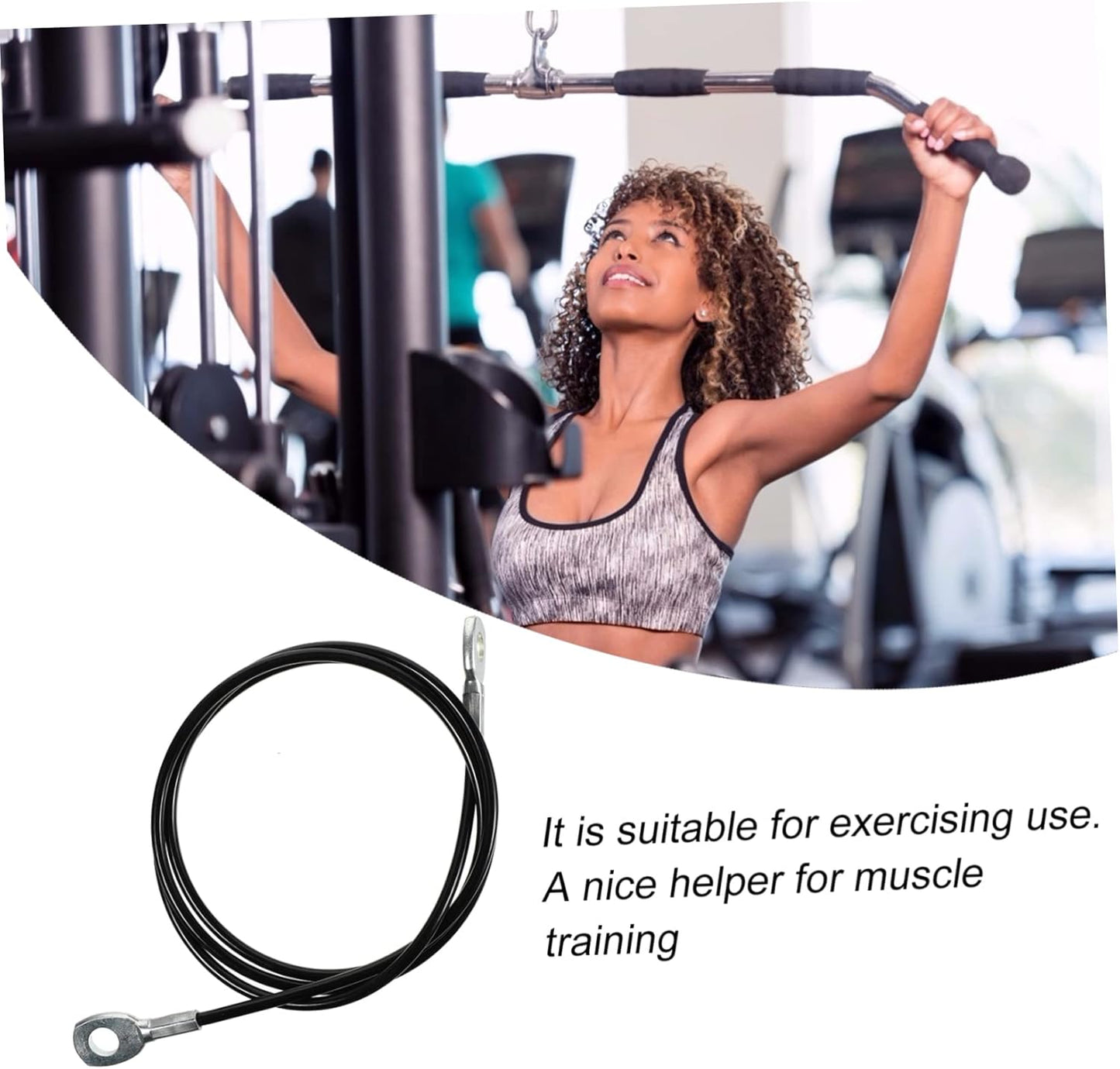 CORHAD 1pc DIY Fitness Wire Rope Heavy Duty Steel Cable for Home Gym Portable Lightweight Practical Gym Cable Versatile Fitness Pulley Accessories
