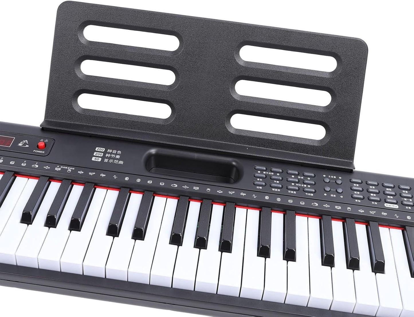 61 Keys Piano Keyboard, Electronic Digital Piano with Built-in Speaker, Microphone Stand, for Beginners, Kids and Adults