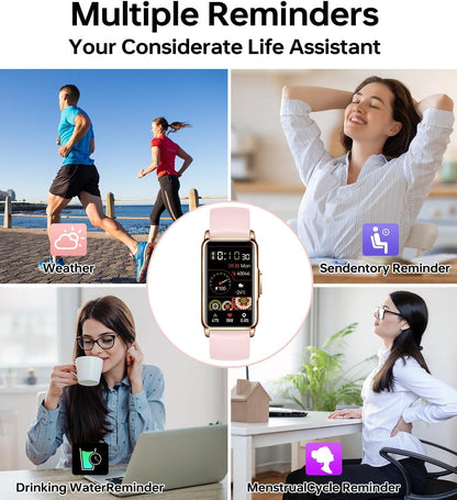 PLAZOR Smart Watches Fitness Tracker for Women(Pink) with 115 Sports Modes, 24/7 Heart Rate, Sleep Tracker, Smartwatches with Step Calorie Counter, IP67 Waterproof Watch for Andriod iOS