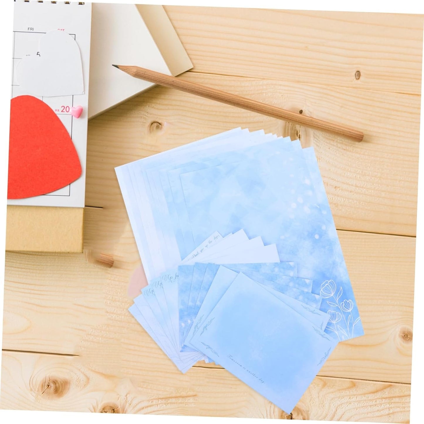 Holibanna 10Set Writing Paper Set with Envelopes Vintage Romantic Design Stationery for Craft Projects