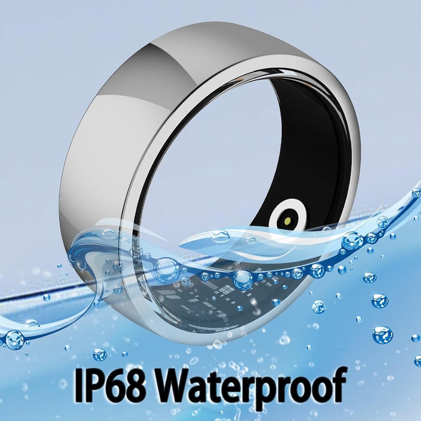 Smart Ring with NO Subscription App Wearable Tech Rings for Men Women Fitness Step Tracker with Charging Case Health Rings for Heart Rate Sleep Monitor(Gold,22)