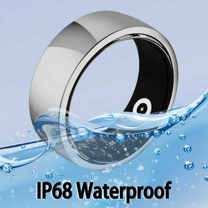 Smart Ring with NO Subscription App Wearable Tech Rings for Men Women Fitness Step Tracker with Charging Case Health Rings for Heart Rate Sleep Monitor(Gold,22)