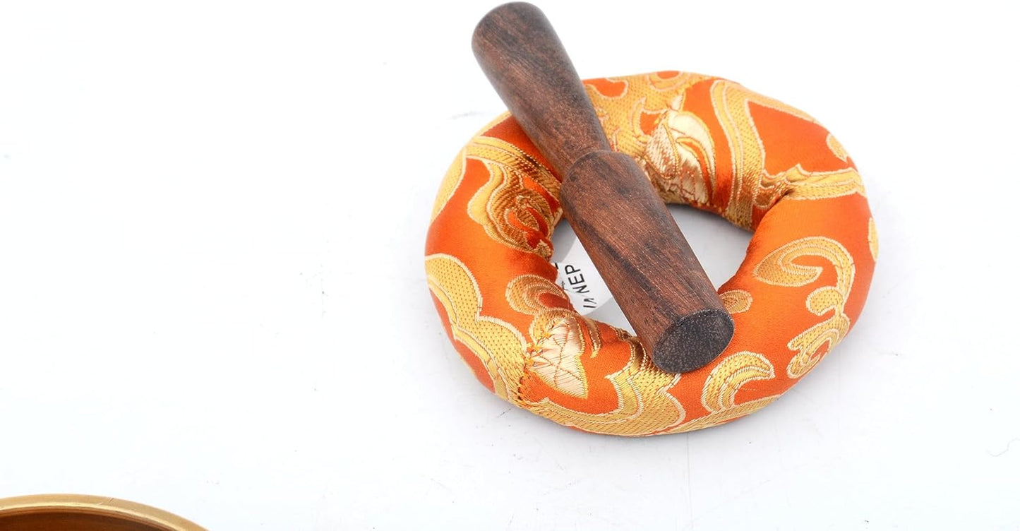 Handmade Singing bowl-Tibetan Singing bowl set-Singing bowl, Mallet and Cushion-Chakra Balance, Meditation and peace-Handmade in nepal