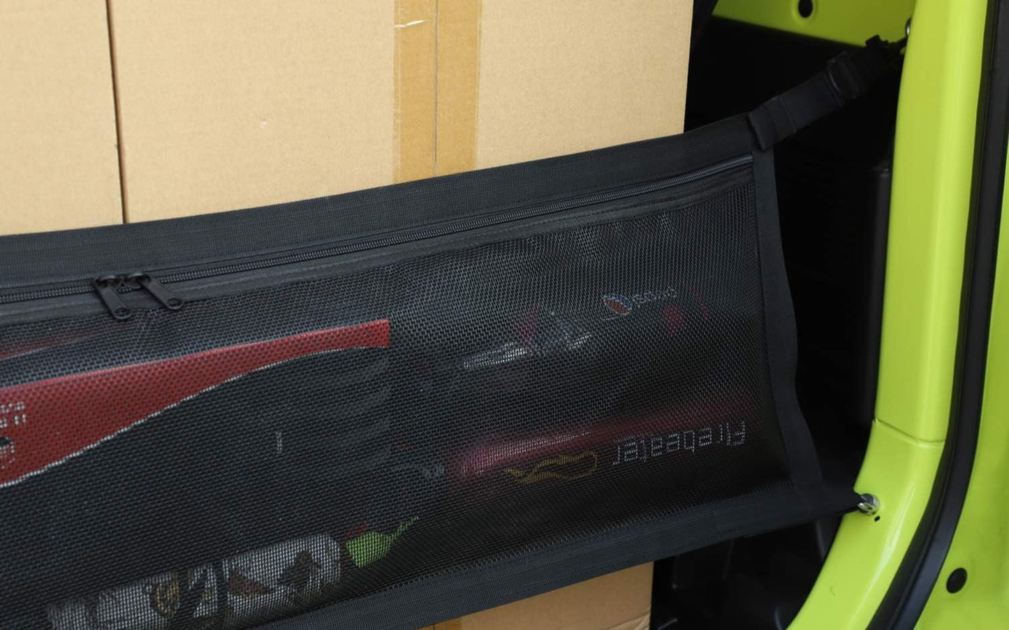 Cargo Net Car Rear Trunk Isolation Net Organizer Storage Net for Suzuki Jimny JB64 JB74 2019 2020 2021 2022 2023 2024 2025 Interior Accessories (Black, A)