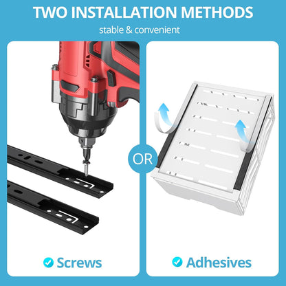 ZOINLIY Small Pull Out Organizer Basket - Smooth Sliding Cabinet Organizer, Heavy Duty Drawers Organizer for Cabinets, Slide Out Under Sink Organizer, 15.7" D x 11.8" W x 6.7" H (L - 2 Pack)