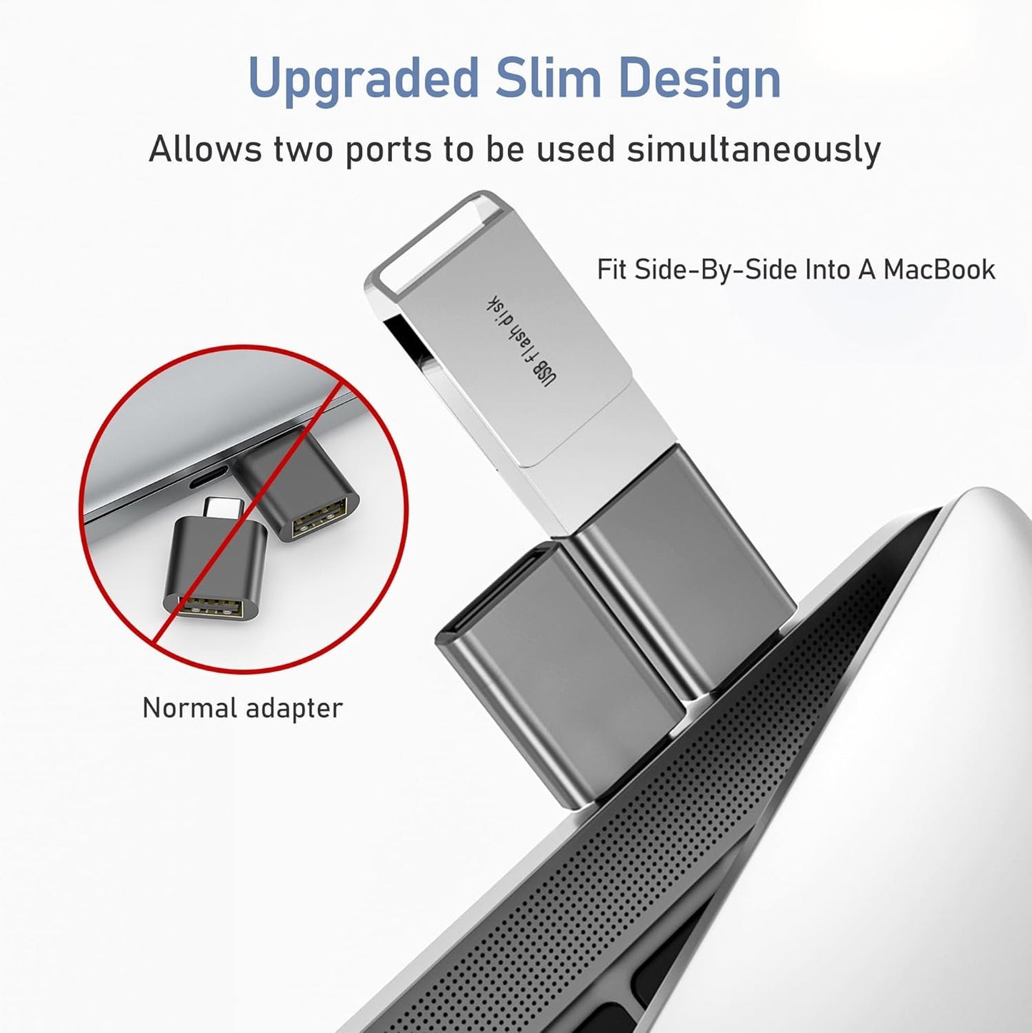Basesailor USB C to USB Adapter 3 Pack,USBC Male to USB A Female 3.0 Gender Changers OTG Adapter,Type C Thunderbolt 4 5 Converter for iMac,MacBook Pro,Apple iPhone 16 16e 15,iPad 11 Air 7,Galaxy S25
