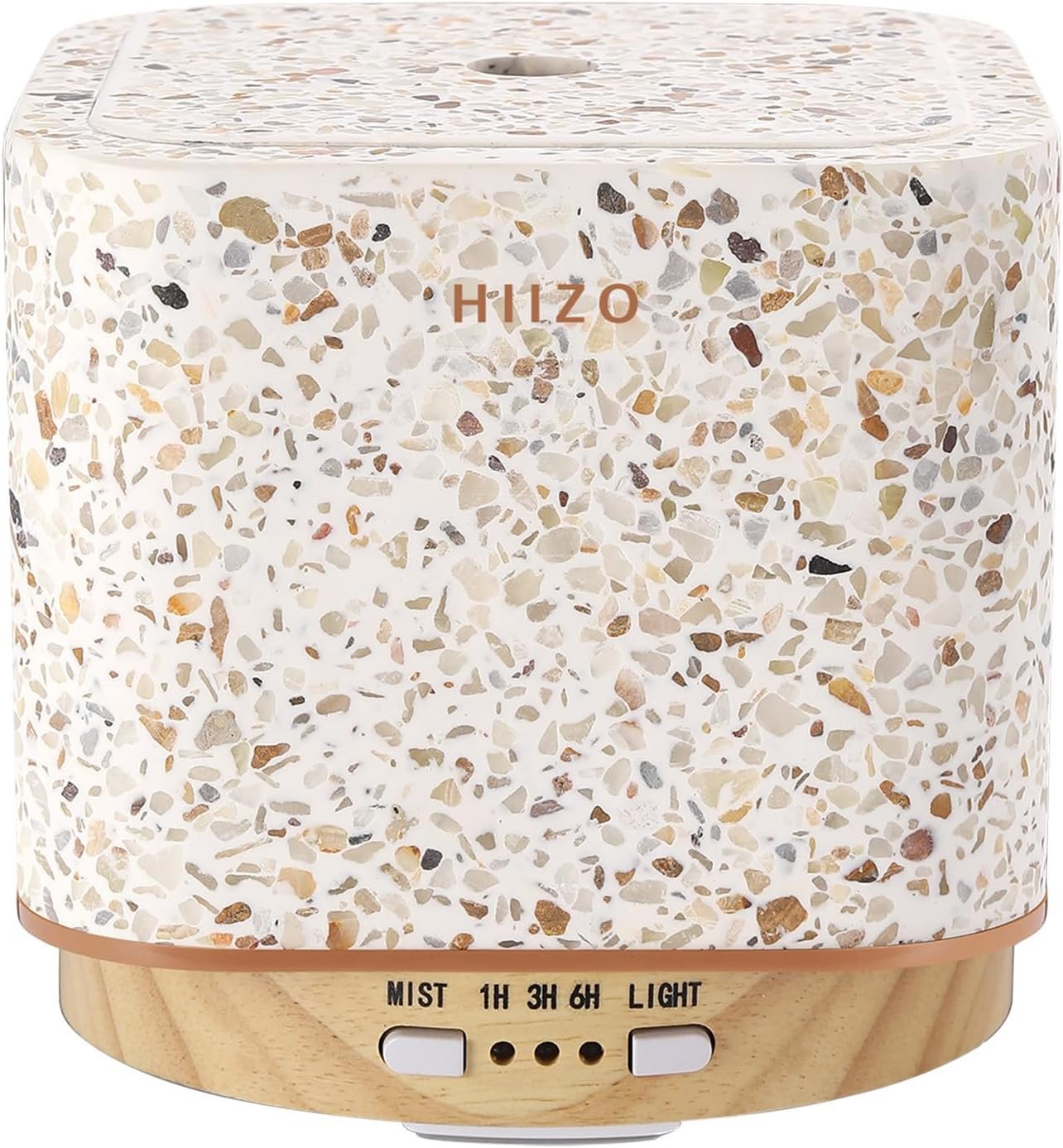 HIIZO T18 Terrazzo Aroma Diffuser – Luxury Ultrasonic Diffuser with Handcrafted Terrazzo, Stone Diffuser, LED Light Modes, 200ml Tank, Nano Mist, Auto Shut-Off, for Home Decor and Gifts