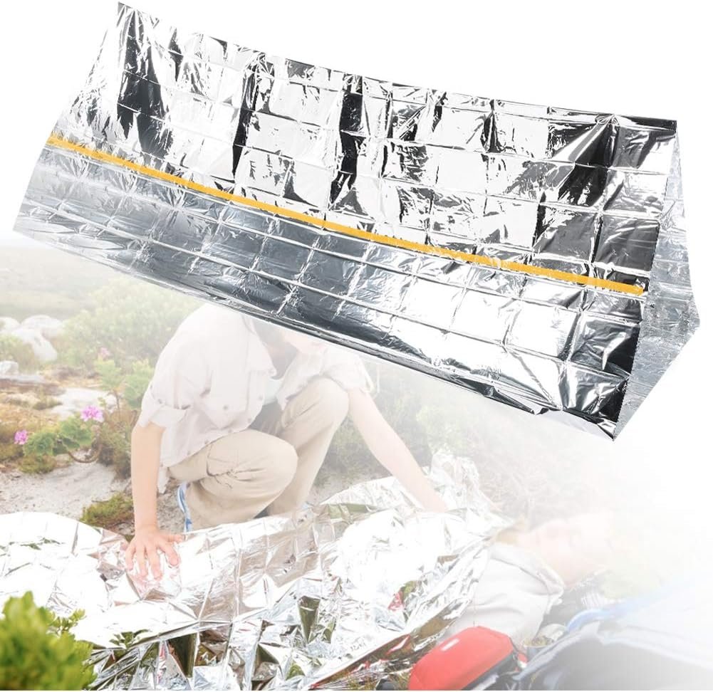 lvifloae Life Tent Earthquake Emergency Tent Thermal Reflective Outdoor Tentsilver Individual Ultralight Survival Tent Emergency Shelter Use As Survival Gear Space Blanket for Camp