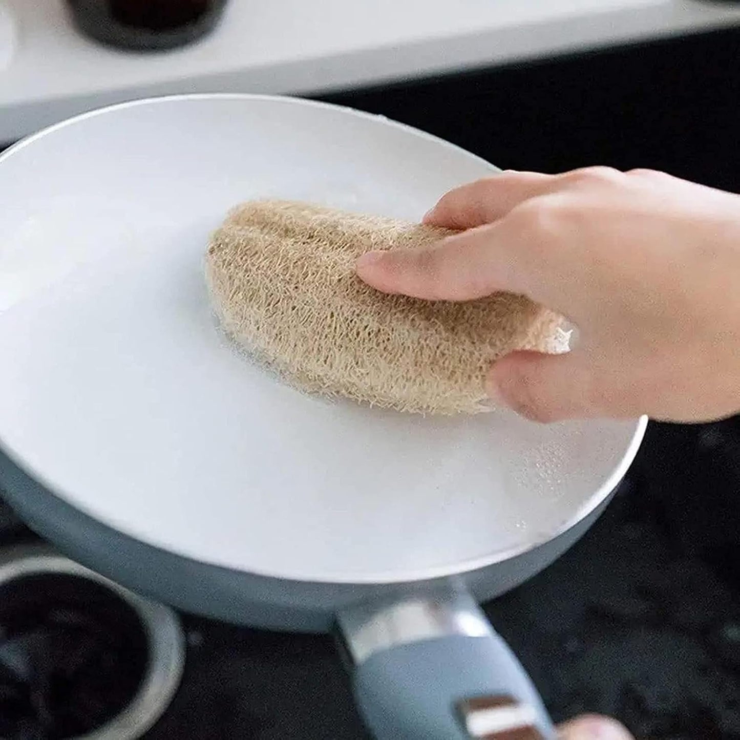 Natural Loofah Sponge | 3 Natural Dishwashing Sponges - Kitchen Eco Scrubs Natural Sponges Cleaning Plant Natural Loofah for Home Use, Unique attribute, Consulte la descripción