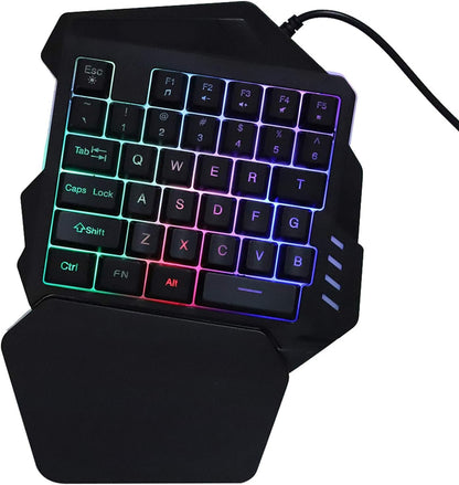 J50 One-Handed Gaming Mouse and Keyboard Set for Win2000/Android/OS X - Essential Computer Accessory for Gamers