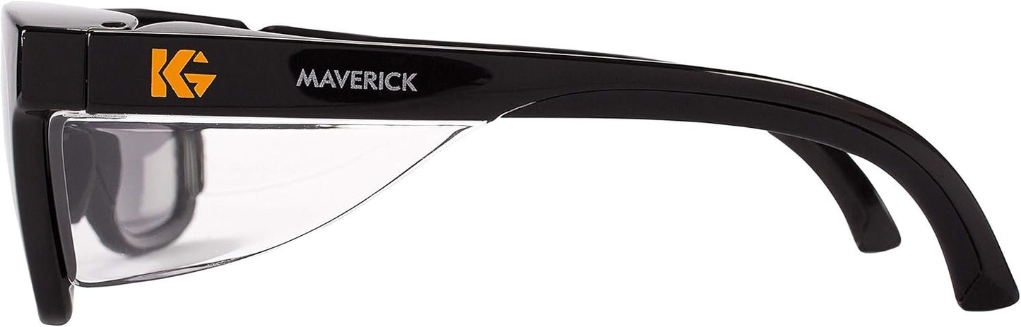 KleenGuard™ V30 Maverick Eye Protection (49311), with KleenVision™ Anti-Fog Coating, Smoke Lenses, Black Frame (Qty 1)