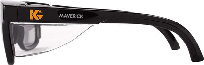 KleenGuard™ V30 Maverick Eye Protection (49311), with KleenVision™ Anti-Fog Coating, Smoke Lenses, Black Frame (Qty 1)
