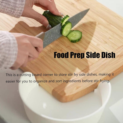 3/4PCS Food Prep Bowls for Cutting Board, Food Preparation Tray,Convenient Chopping Board Side Dish Plate (3PCS)