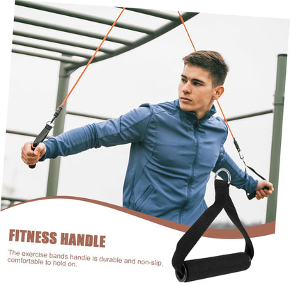 BRIGHTFUFU Adopted Advanced Tech Sturdy Fitness Handle Exercise Band Grip Thickened Nylon Comfortable for Workout Bands Random Color
