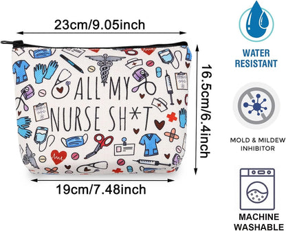 Nurse Makeup Bag Nurse Accessories ER Nurse G-ift Nurse Survival Kit ICU Nurse G-ift ER Nurse G-ift Nurse Appreciation Makeup Bag Nurse Graduation G-ift (All My Nurse ca)