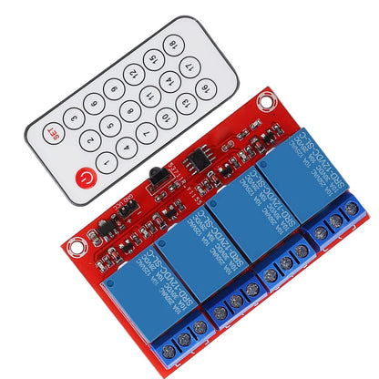 4 Channel Relay Module Infrared Remote Control Switch Set for Home Automation System (12V)