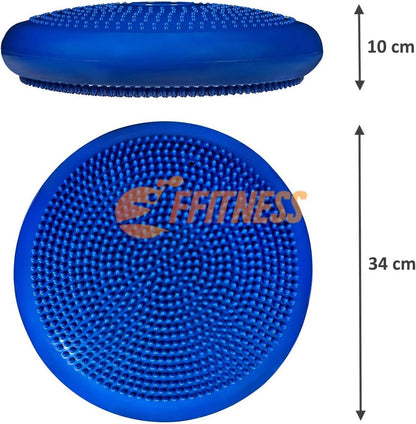 Balance Cushion - Improve Stability and Balance, Inflatable PVC Anti-Burst | Home Fitness Yoga Pilates Rehabilitation