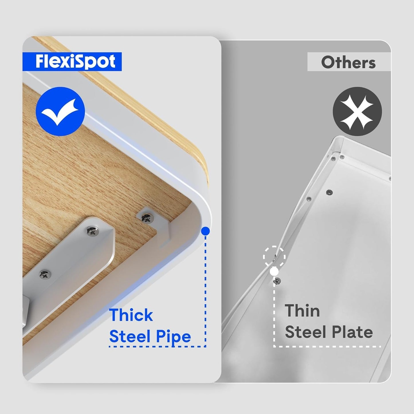 Flexispot Electric Height Adjustable Standing Desk with Drawer 48 x 24 Inch Tempered Glass White Desktop & Frame Home Office Computer Workstation (2.4A USB Charge Ports, Memory Controller, Child Lock)