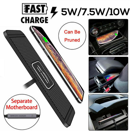 Car Wireless Charger Pad, Non-Slip Car Phone Charger, QI Wireless Fast Charging Charger Mat, Portable Wireless Charging Pad