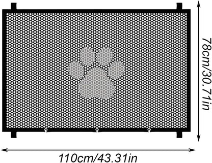 Mesh Pet Gate, Retractable Stair Barrier, Breathable Safety Fence, Detachable Lightweight Frame, Home Divider Tool, Ideal for Indoor, Outdoor, Patio, Porch, Stairway Use