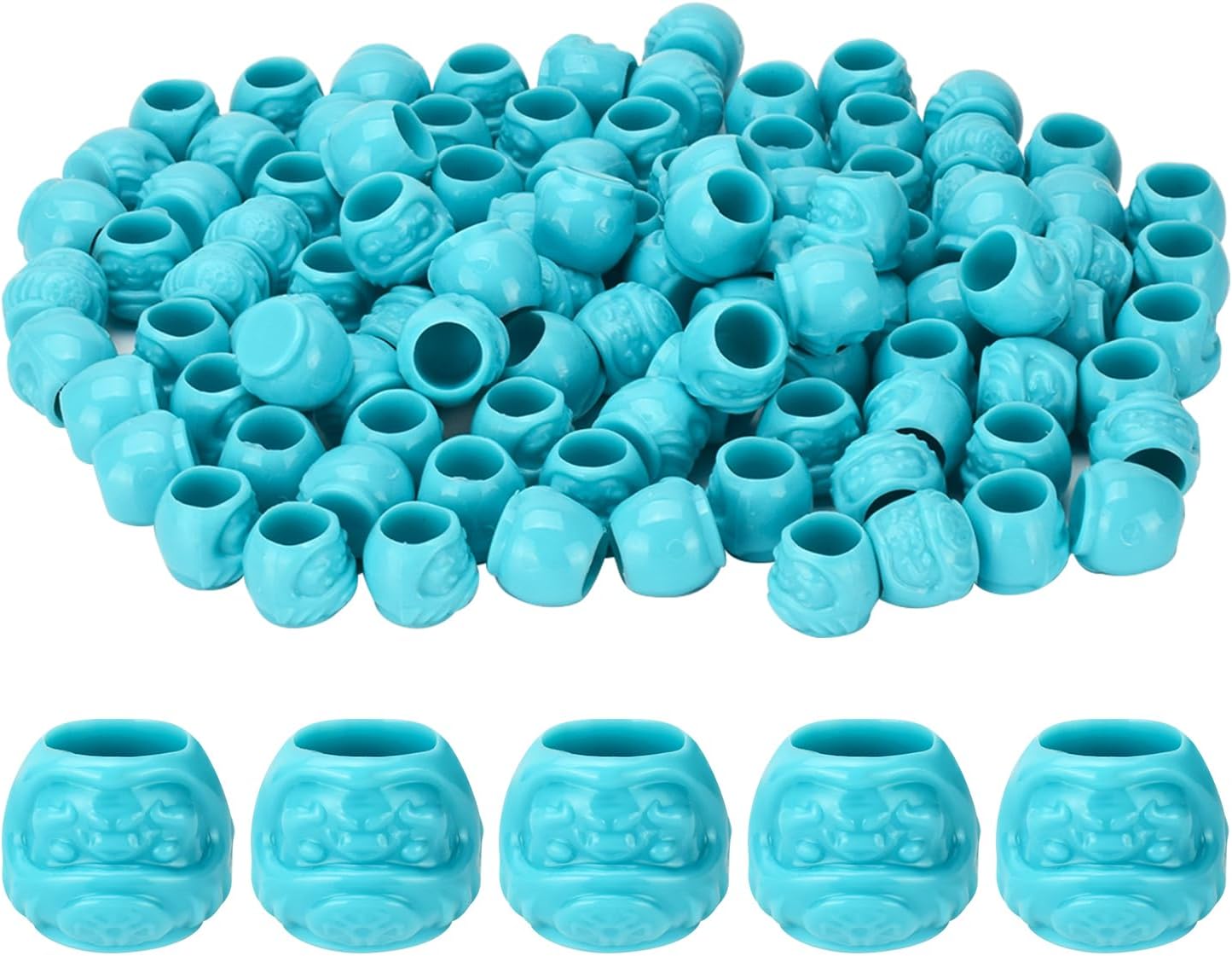ATOMUS 100 Pieces Blue Disposable Tattoo Ink Cups Pigment Caps Tattoo Permanent Makeup Container Cap for Holding Tattoo Ink Accessories
