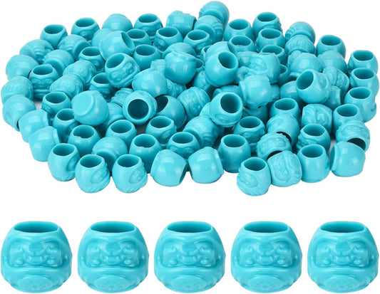 ATOMUS 100 Pieces Blue Disposable Tattoo Ink Cups Pigment Caps Tattoo Permanent Makeup Container Cap for Holding Tattoo Ink Accessories