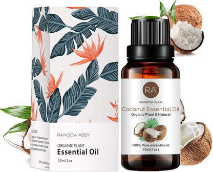 Coconut Essential Oil, 100% Pure Diffuser Oil Coconut Oil for Diffuser, Massage, Skin Care, Yoga, Sleep - 30ML