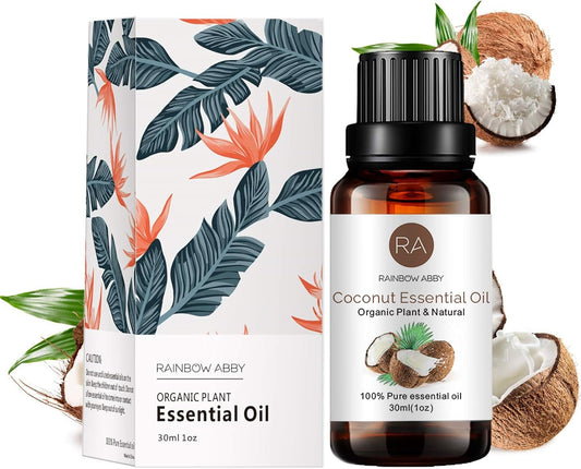 Coconut Essential Oil, 100% Pure Diffuser Oil Coconut Oil for Diffuser, Massage, Skin Care, Yoga, Sleep - 30ML