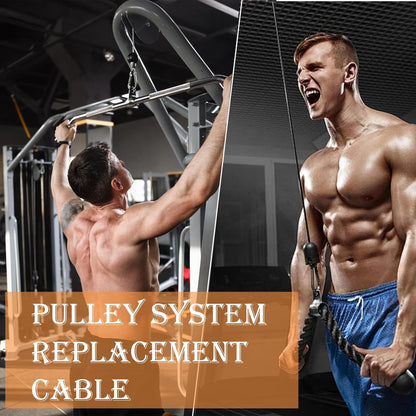 Dsyboko 39 Inch Fitness Extension Cable, Home Gym Cable Pulley System Fitness Cable for Pulley Machine Accessories,Thick 5Mm Heavy Duty Pulley Cable for Home Gym, Black