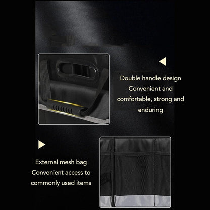 Car Trunk Organizer, 95L Car Multi Compartment Storage Box with Handles, Foldable Trunk Extended Cargo Organizer, for Any Car, SUV, Truck