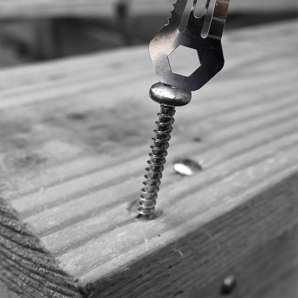 Silver Tactical Survival EDC Multi-Tool Hair Clip - Emergency Utility Kit (3 Pack)