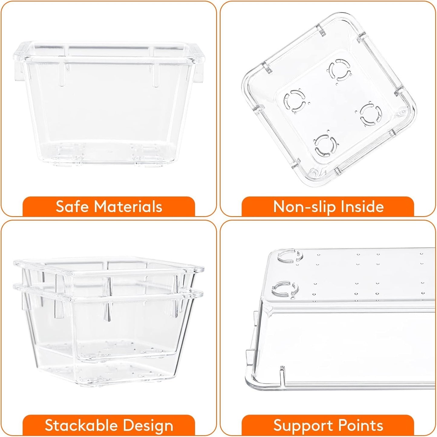 Lifewit 25 PCS Drawer Organizer Set Clear Plastic Desk Drawer Dividers Trays Dresser Storage Bins Separation Box for Makeup, Jewelries and Gadgets, Bedroom, Bathroom, Office