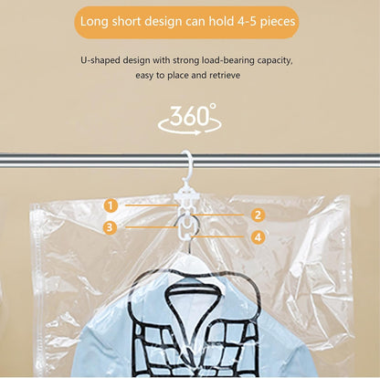 6 Pack Hanging Vacuum Storage Bag 27.5x51.1inch Vacuum Sealer Bags Storage Clothes Vacuum Packing Bags for Travel Hanging Storage,Reusable Space Saver Bags for Suits