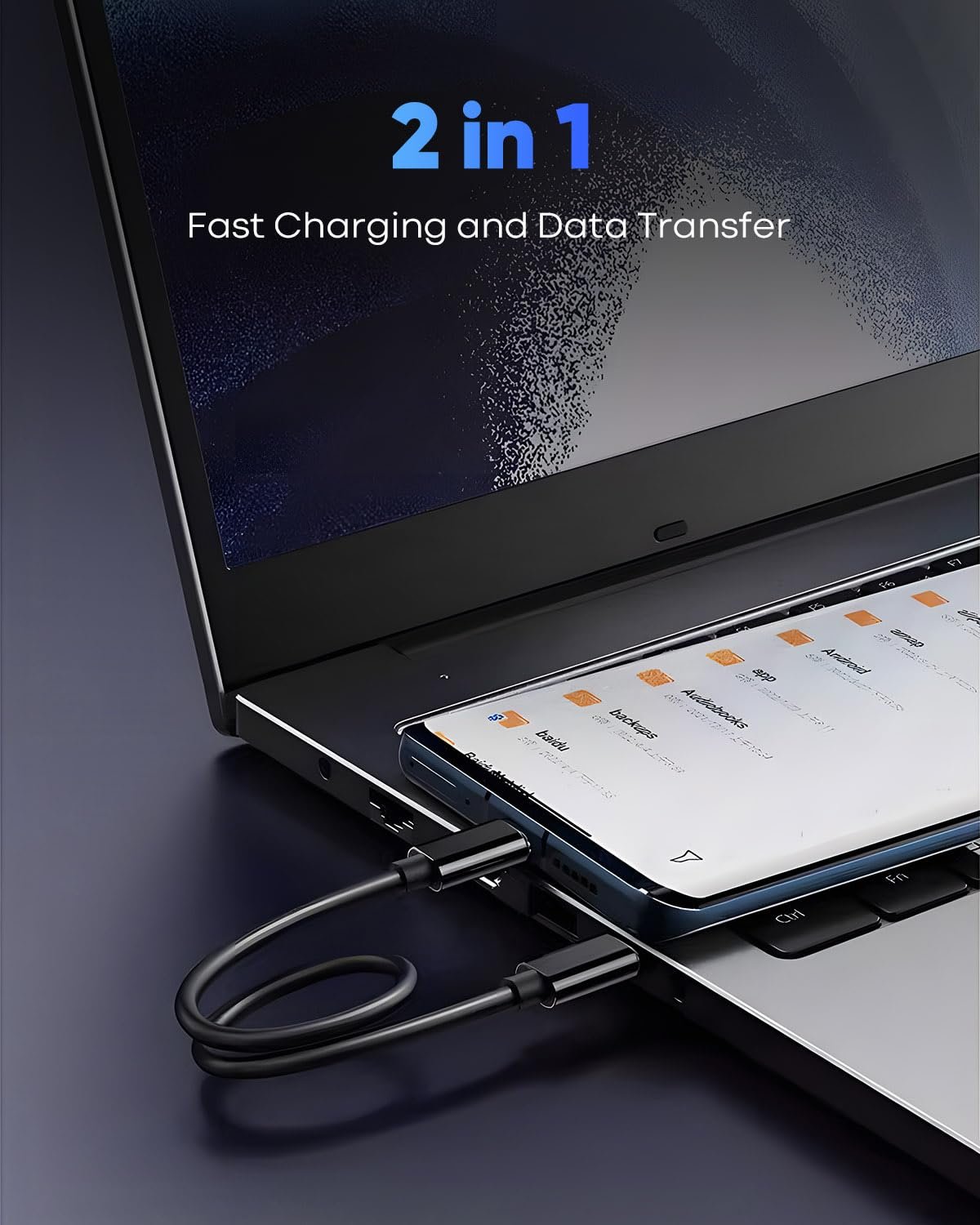 USB Adapter Cable Conversion Storage Box 9 in 1 Cable Case Multi-Type Charging Convertor USB C to Lightning Type C Micro Data Transfer Tool Contains Card Slot Tray Eject Pin, Use as Phone Holder,Black