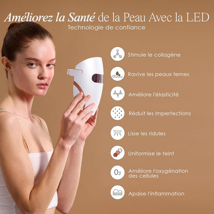 Lumamask LED Light Therapy by Project E Beauty | 7 LED Colors | Anti-Aging & Anti-Blemish Skincare | Reduce Fine Lines & Wrinkles | Remove Dark Spots | Skin Tightening | Lightweight & Wireless