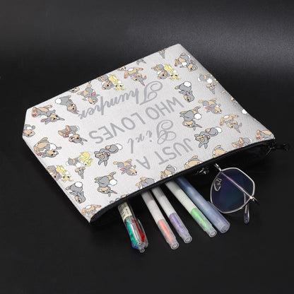 Thumper and Bunny Cosmetic Bag Cartoon Lover Gift Rabbit Themed Travel Toiletry Pouch (C Rabbit)