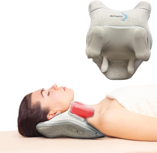 BACKplus Deep Kneading Shiatsu Massage Pillow – Equipped with Heat Therapy for Muscle Relief and Improved Blood Circulation – Portable Deep Tissue Neck and Back Massager