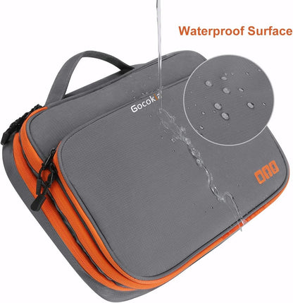 Travel Cable Organizer Bag, 3 Layer X-Large Capacity Electronics Accessories Cord Storage Case Bag for Cables, SD Card,Chargers, Power Bank, Cellphone,Tablet, Grey, X-Large