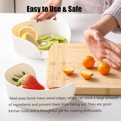 3/4PCS Food Prep Bowls for Cutting Board, Food Preparation Tray,Convenient Chopping Board Side Dish Plate (3PCS)
