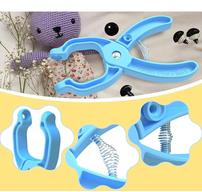 Gupcaqosjw Safety Eye Tool, Safety Eye Tool Pliers Auxiliary Tool, Eye Installation Tool, Doll Making Supplies for Washers, Stuffed Animal Eyes