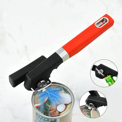 MWZBTG Aprisinatore a mano, apriscatole per portatile - Il manuale per impieghi pesanti può aprire | Acciaio inossidabile gadget facili, manico ergonomico utensili da cucina taglio liscio