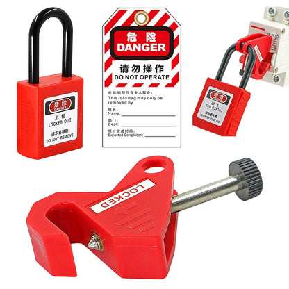 Circuit Breaker Lock, Electric Air On-Off Locking Tool, Distribution System Lockout Isolation Device, Hand for Breaker, Safety and Security Features, Easy Installation, Sturdy Material
