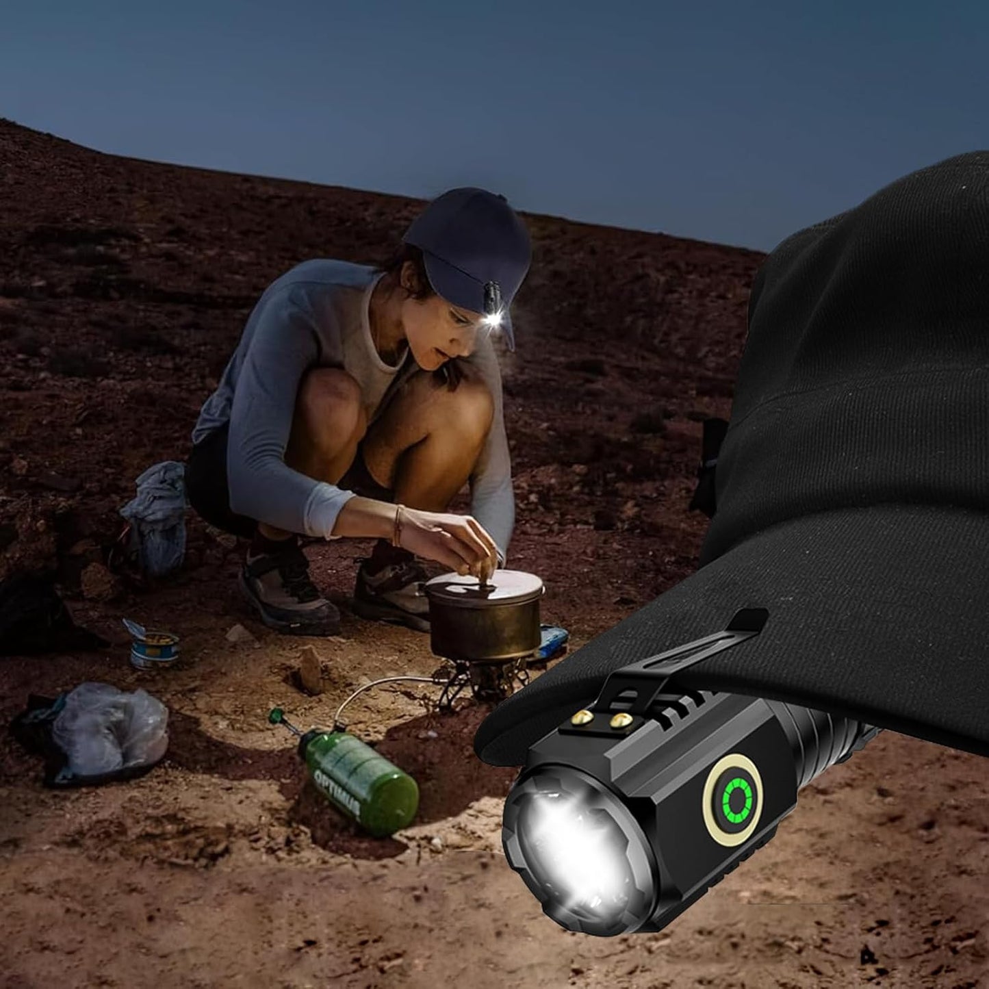 Magnetic Rechargeable Flashlight,Bonlaer USB C Rechargeable Small LED Flashlight with Clip,IPX6 Waterproof Tactical Pocket Flashlights for Hiking,Camping,Emergency