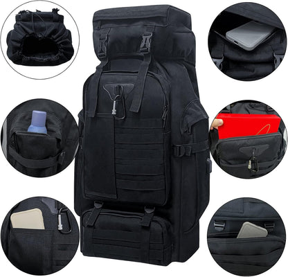 Wesoke 80L 100 liter Hiking Camping Backpack Travel MOLLE Rucksack, Military Tactical Daypacks, Large Outdoor Backpack