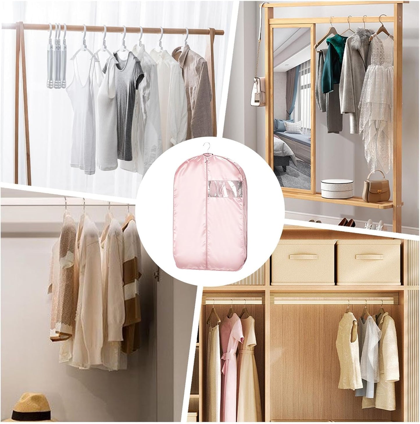 Garment Bag, Long Dress Storage Pack, Dustproof Protective Organizer, Space-Saving Solution For House Moving, Airplane Packing, Laundry, And Closet Storage